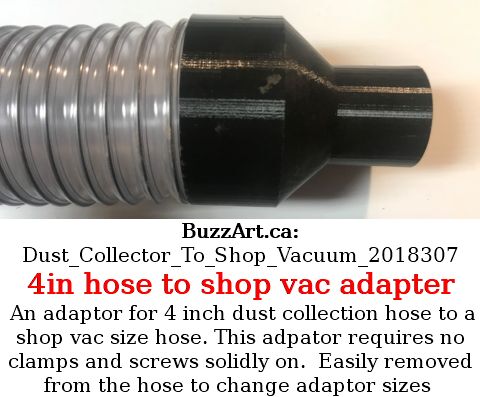 Dust collection to shop vac adapter